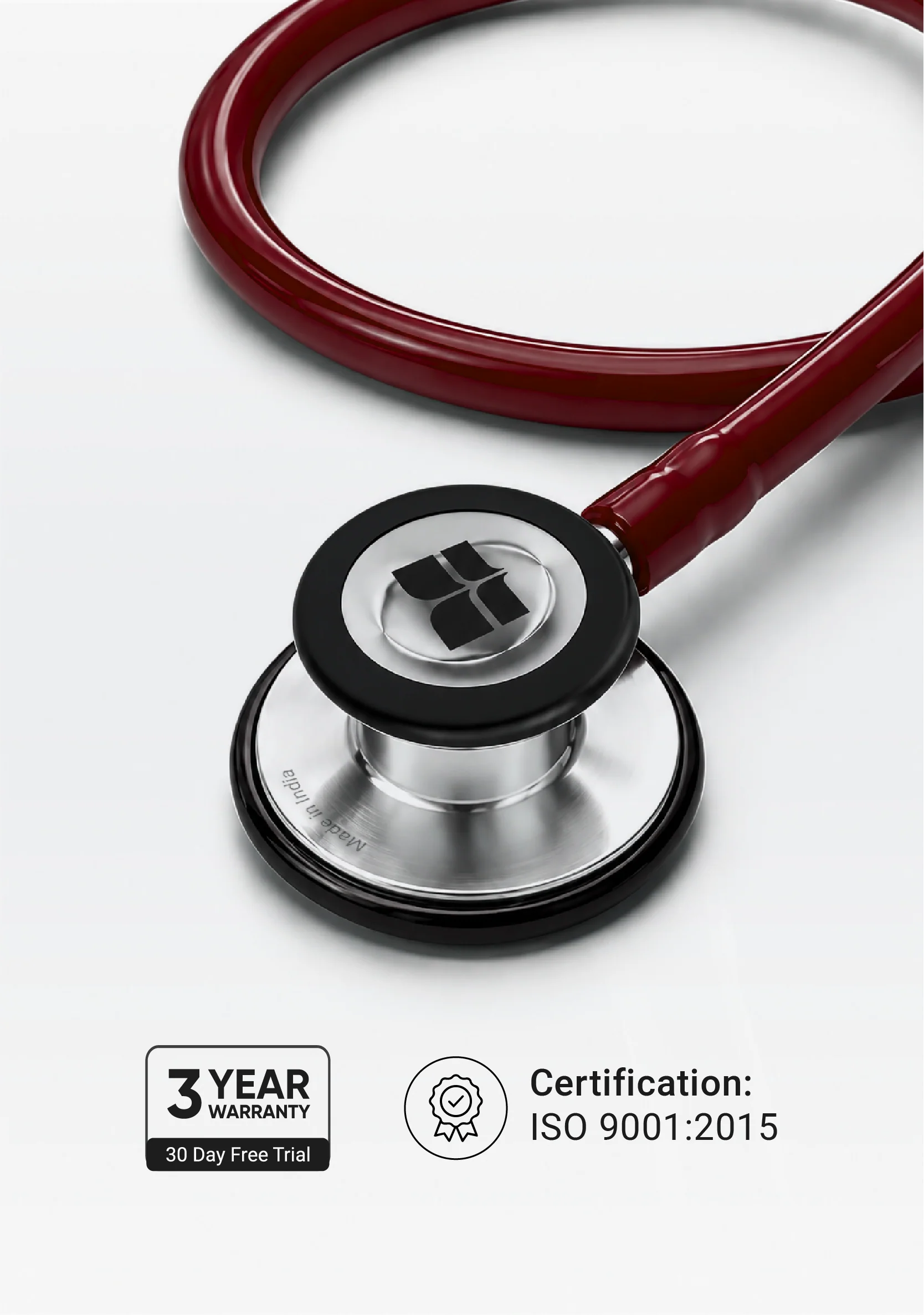6sense (Maroon) Stethoscope - Image 4