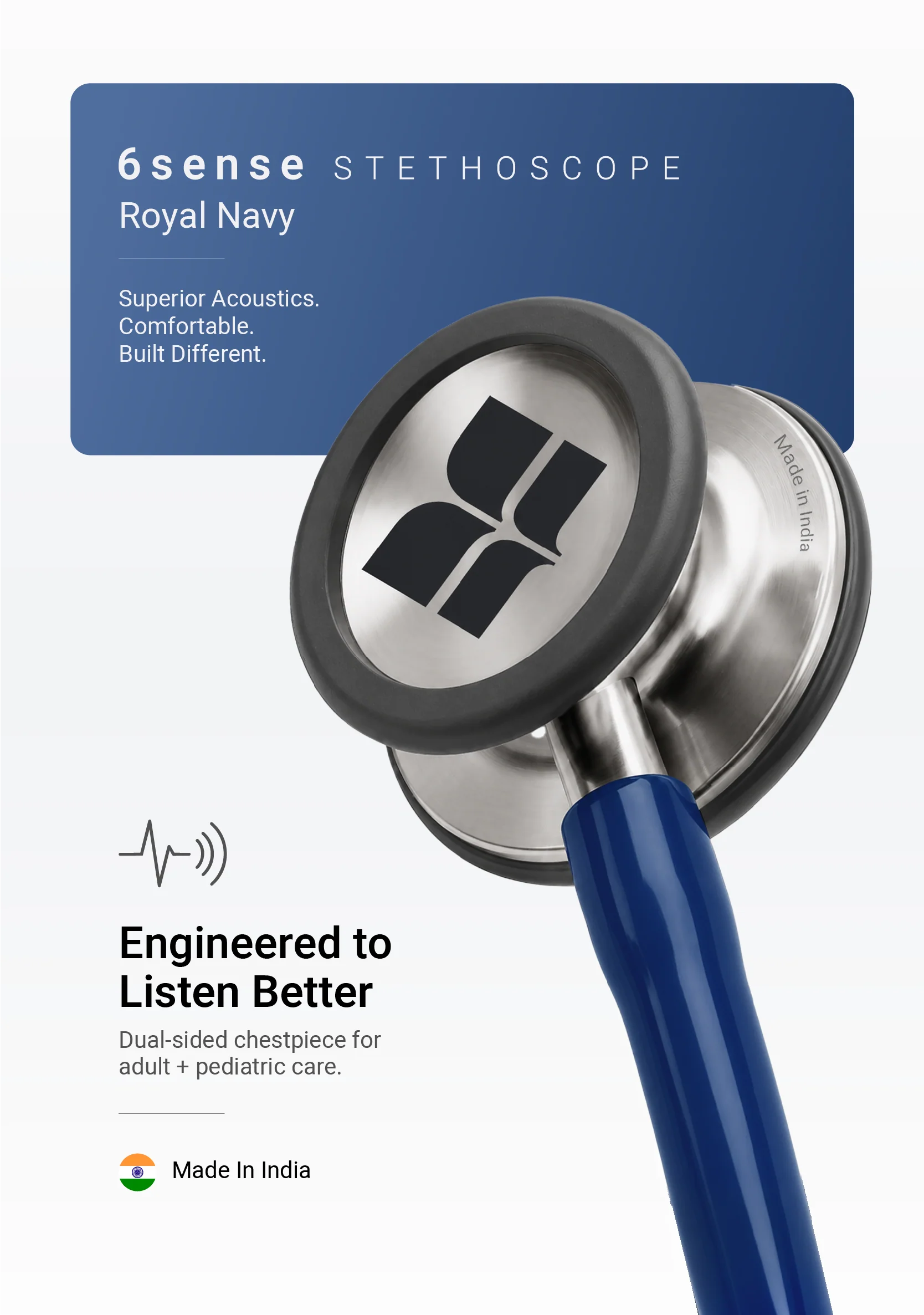 6sense (Navy) Stethoscope - Image 3