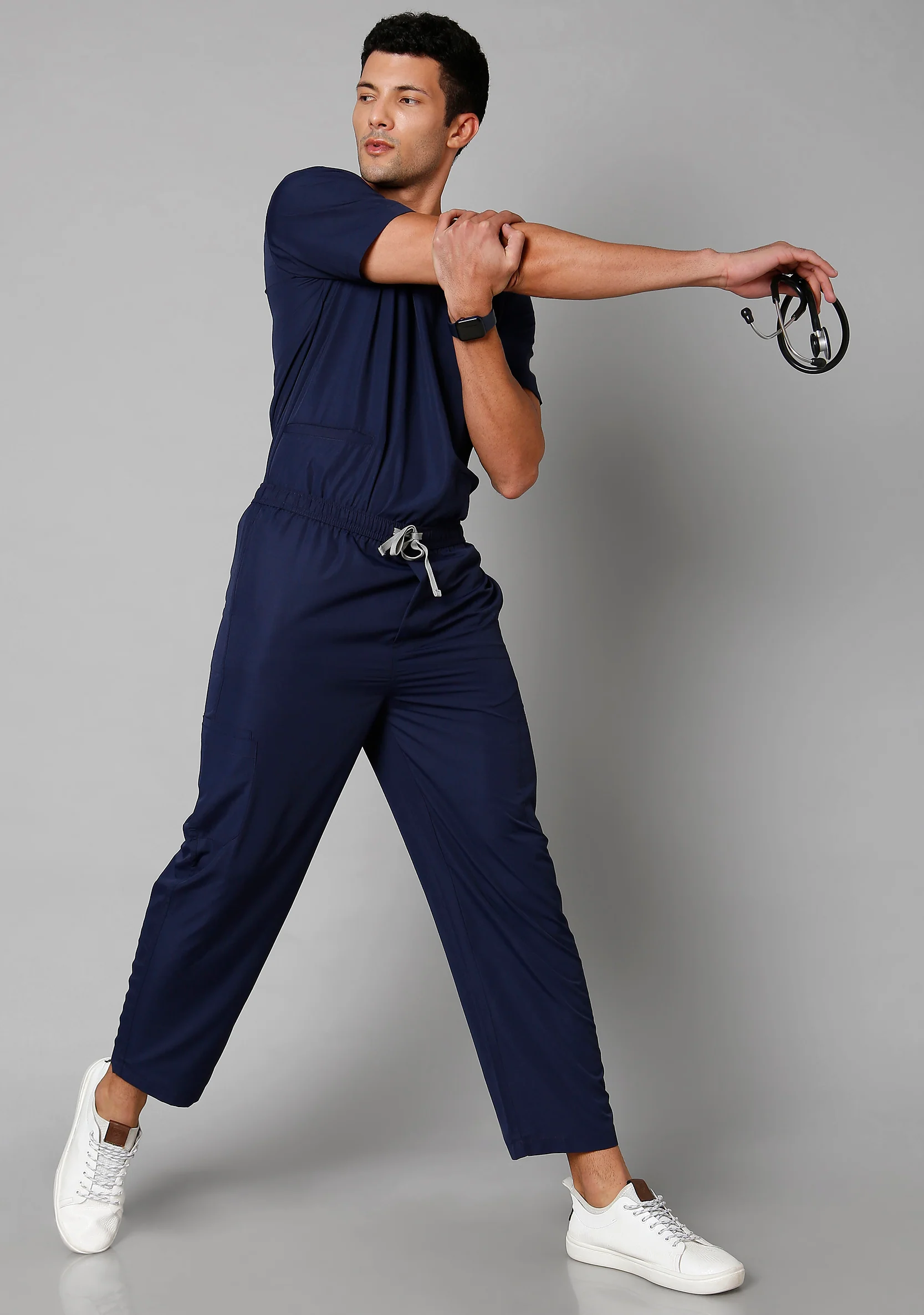 Classic Men's 10 Pocket (Navy) Scrub - Image 5