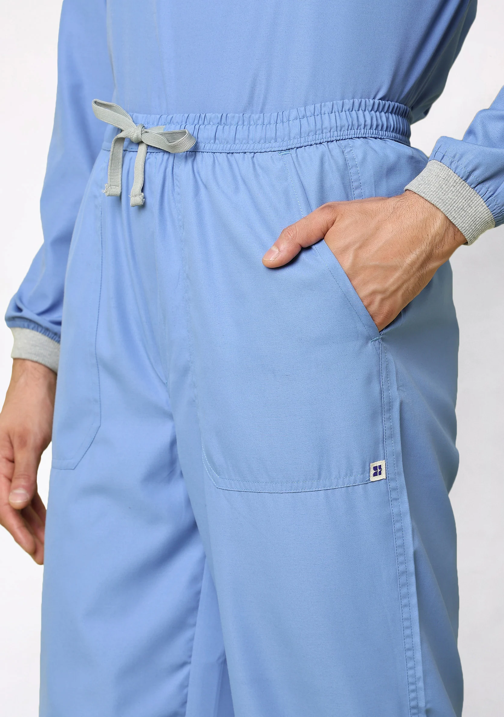 Classic Men's Longsleeves (Ceil Blue) Scrub - Image 6