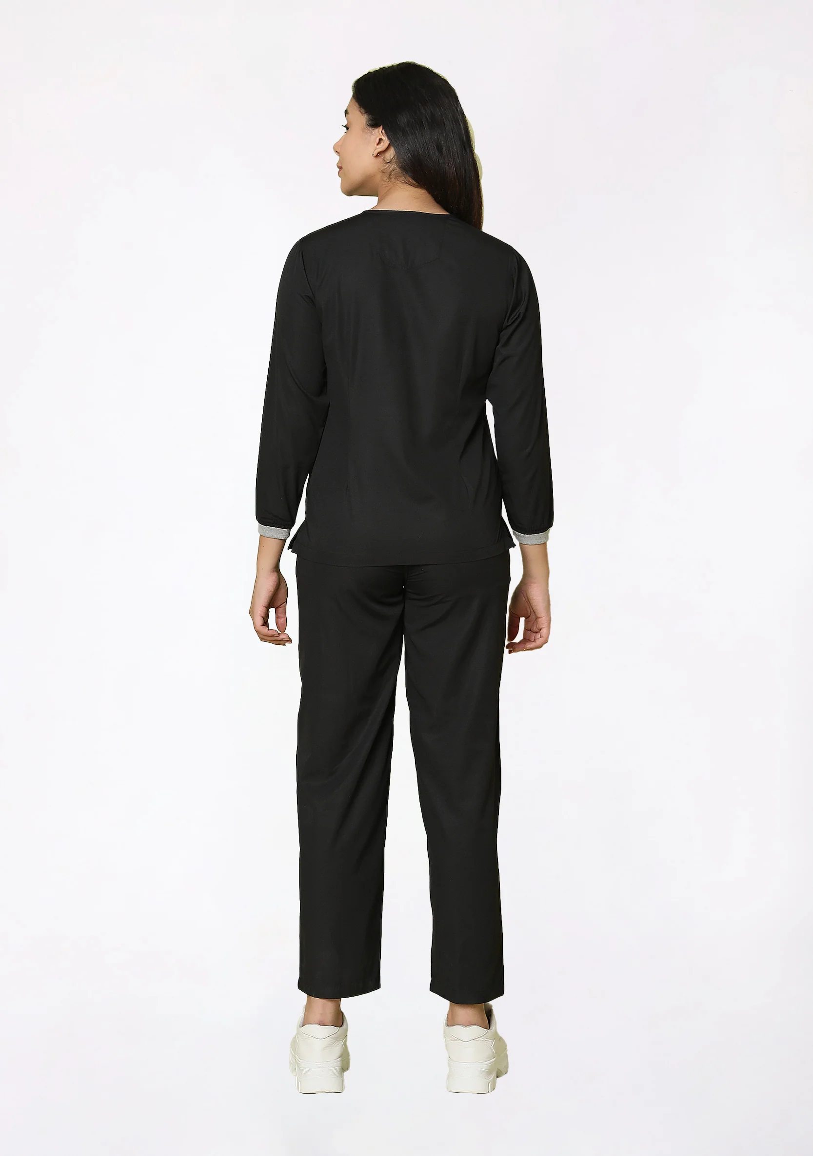 Classic Women's Longsleeves (Black) Scrub - Image 6