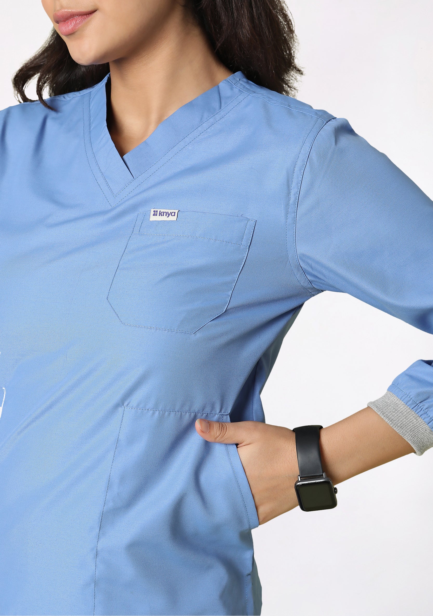 Classic Women's Longsleeves (Ceil Blue) Scrub - Image 2