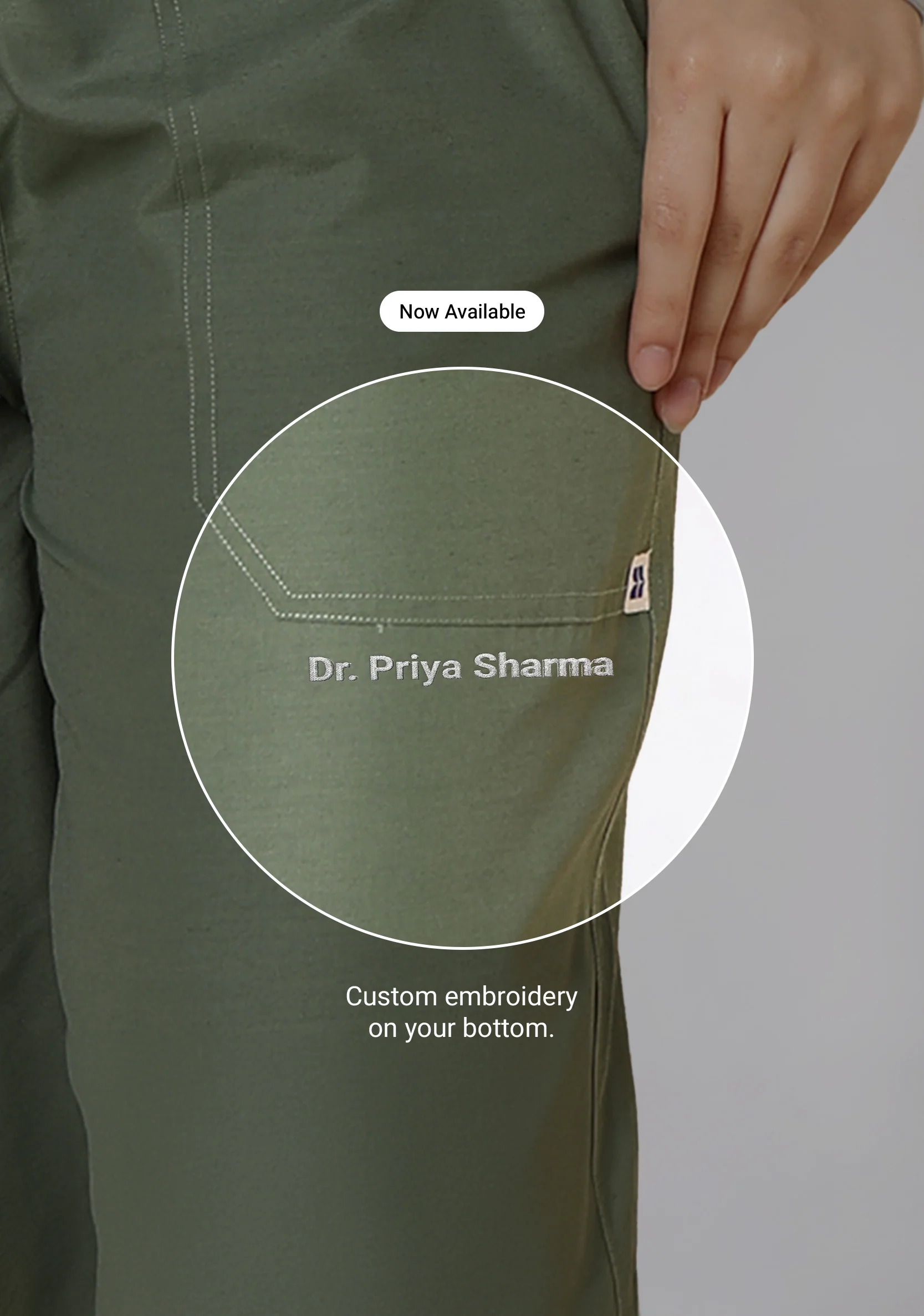 Classic Women's V-Neck (Olive) Scrub - Image 5