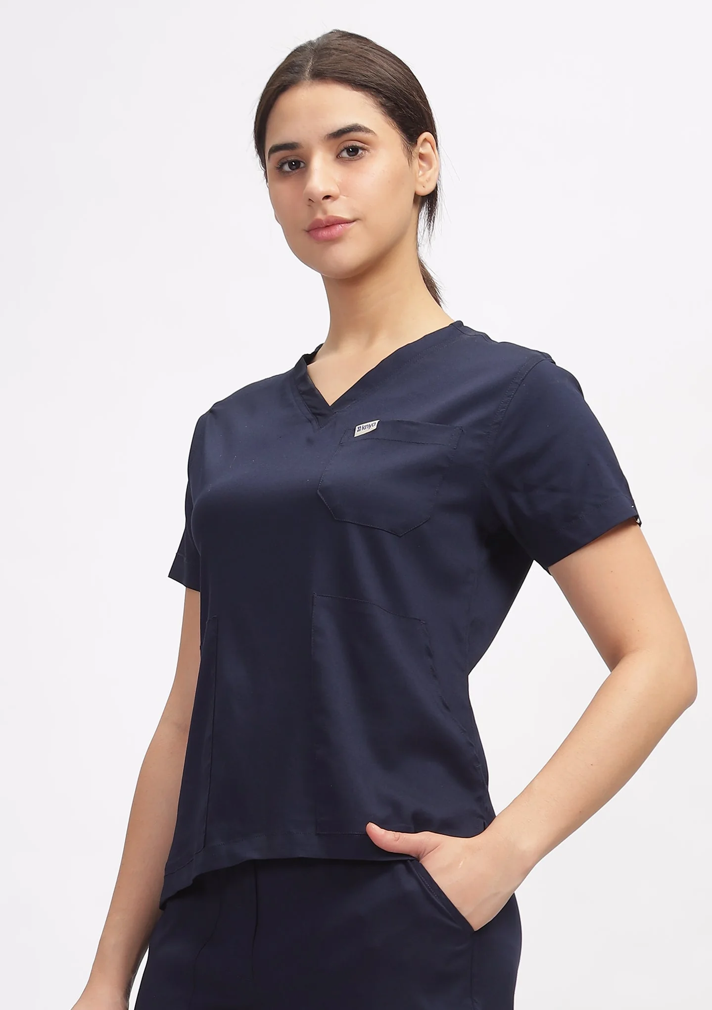 Ecoflex Lite Women's 3 Pocket (Navy) Scrub Top