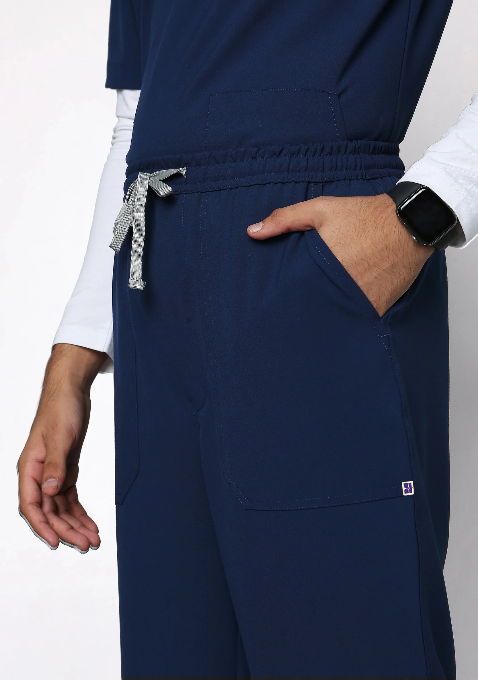 ecoflex™ Men's V-Neck (Navy) Scrub - Image 6