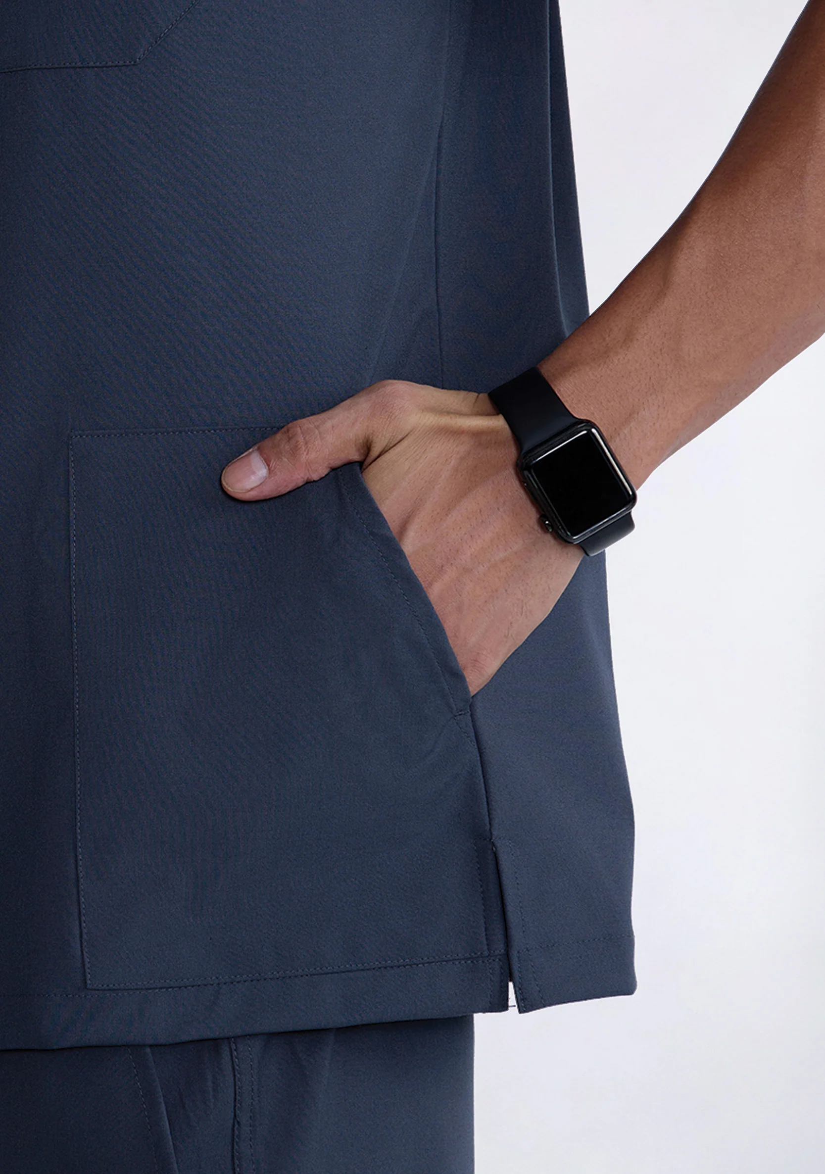ecoflex™ Men's V-Neck (Steel Grey) Scrub - Image 4
