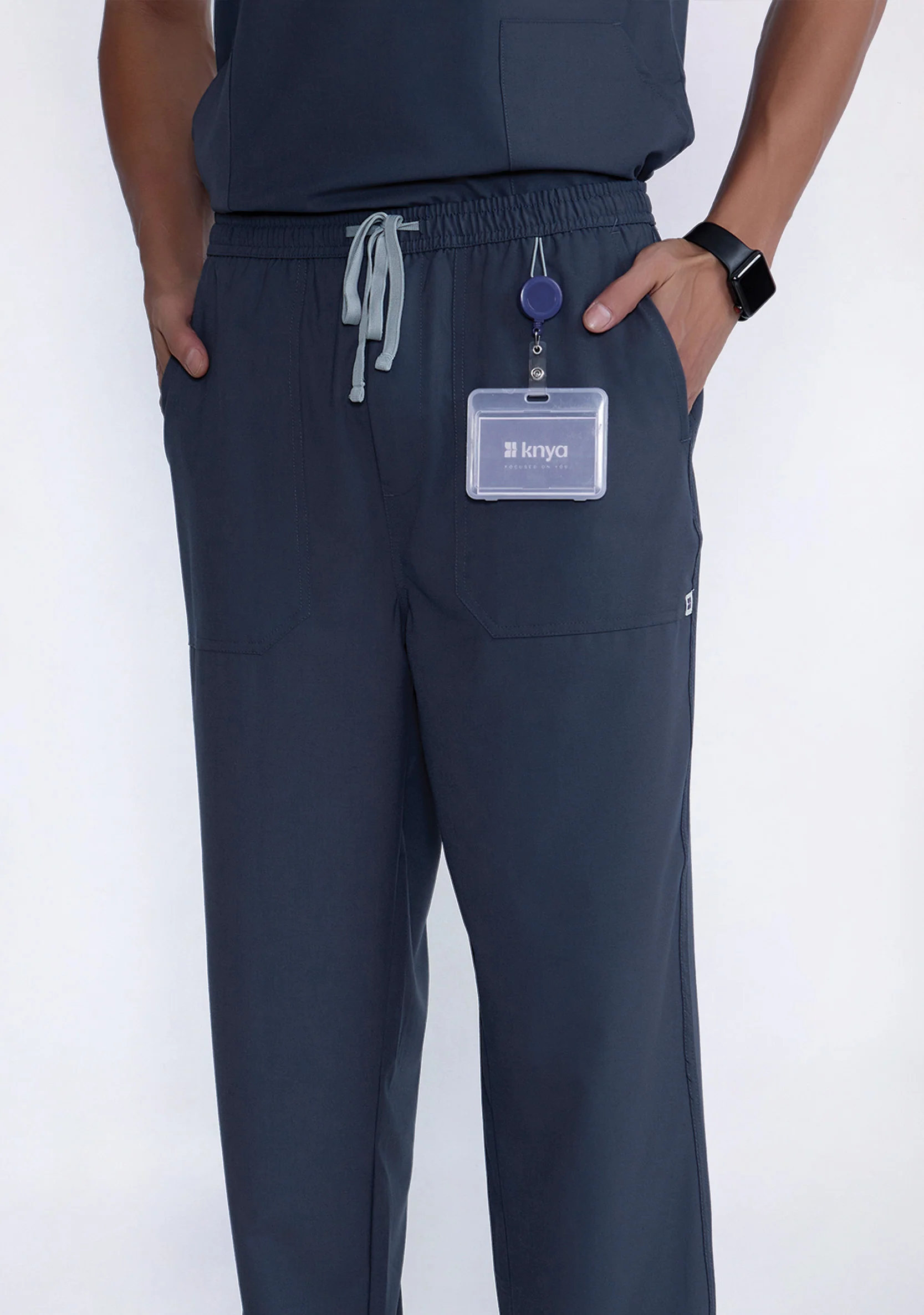 ecoflex™ Men's V-Neck (Steel Grey) Scrub - Image 7