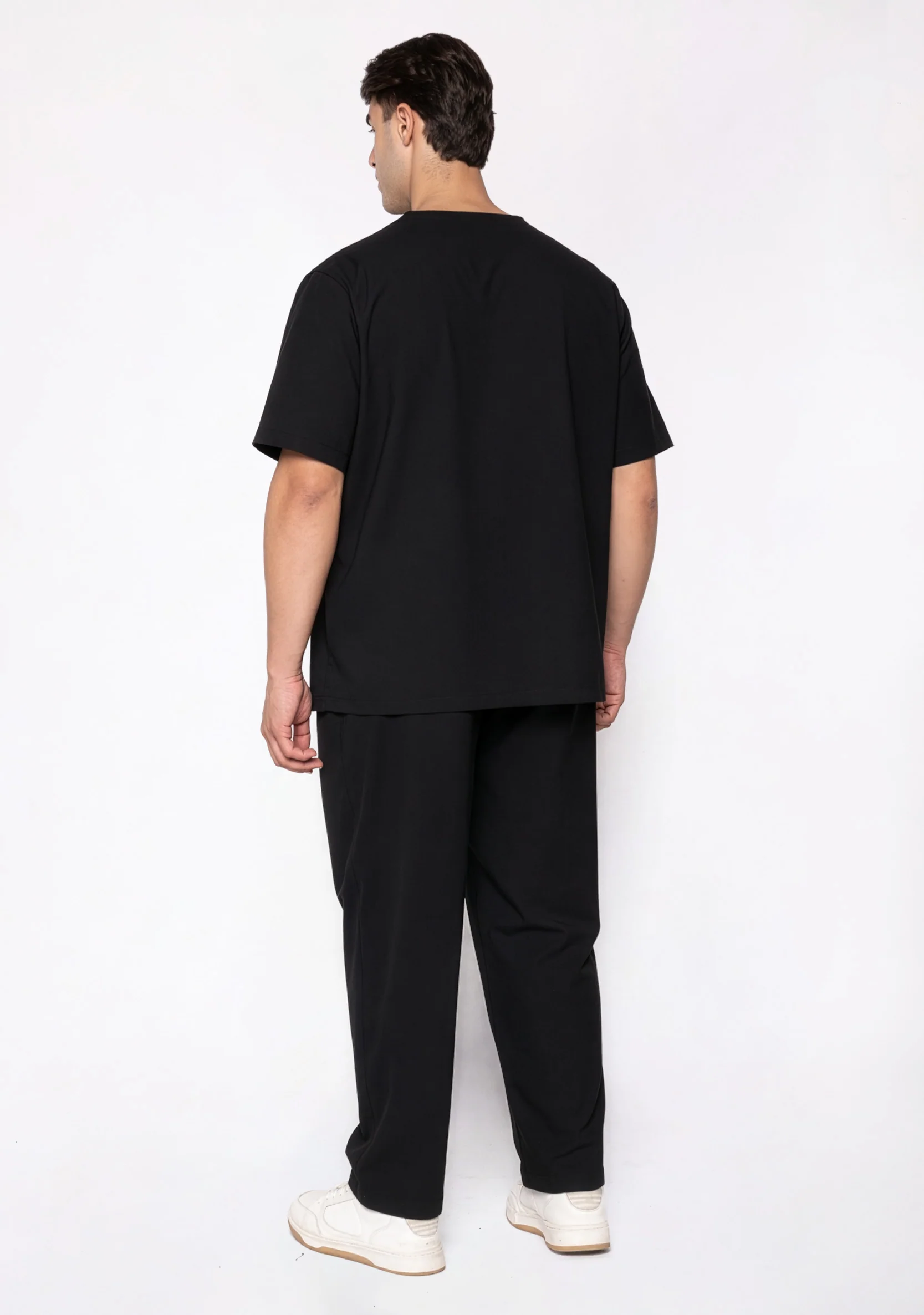 ecoflex™ Men's V-Neck (Black) Plus Size Scrub - Image 8