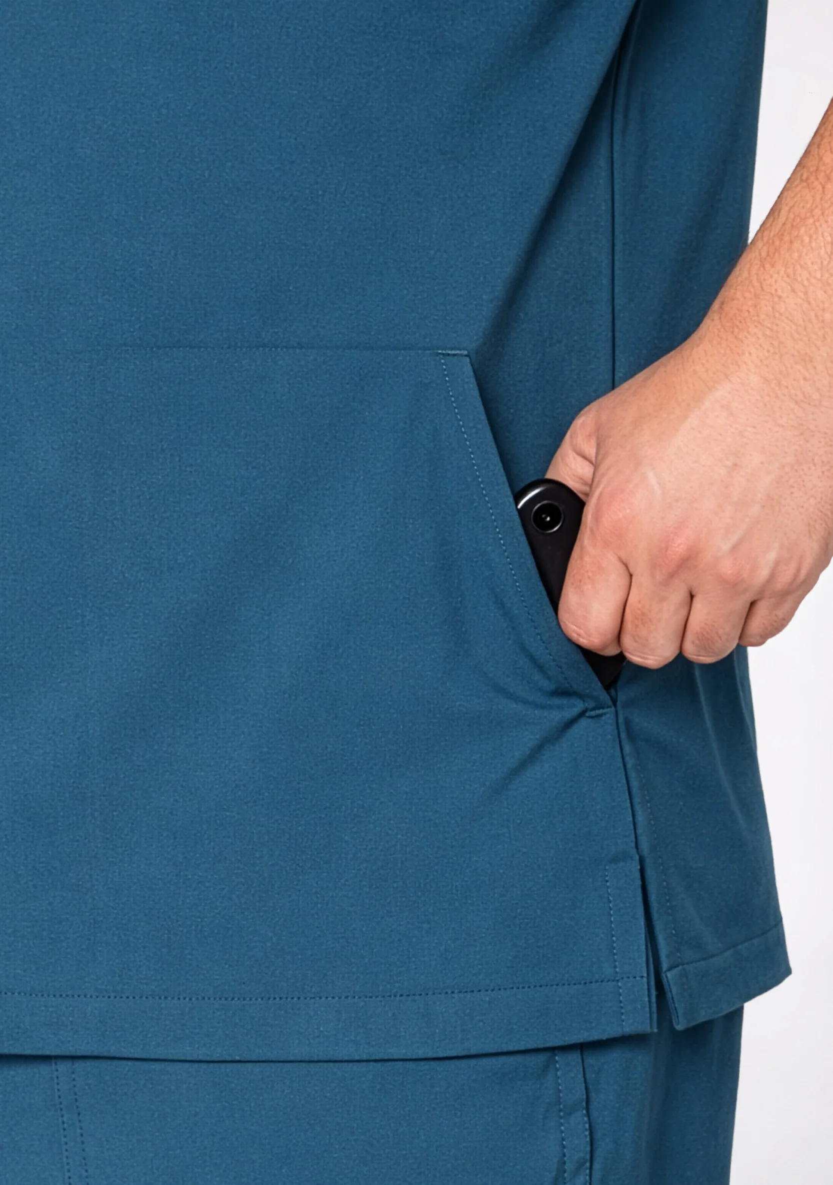 ecoflex™ Men's V-Neck (Forest Green) Plus Size Scrub - Image 3