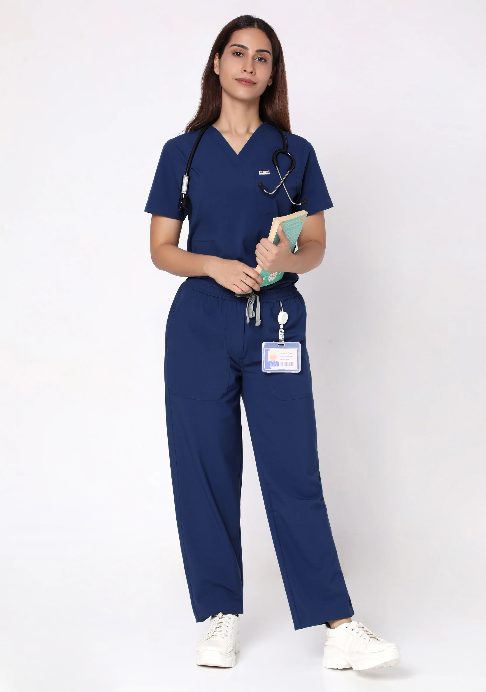 ecoflex™ Women's V-Neck (Navy) Scrub