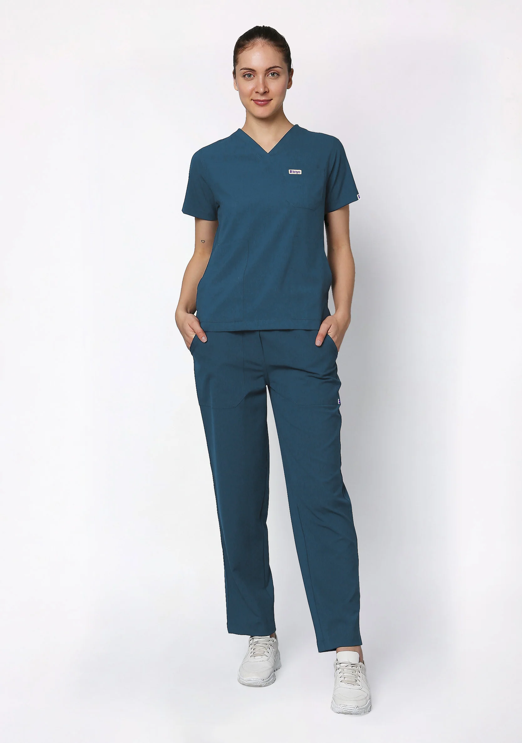 ecoflex™ Women's V-Neck (Forest Green) Scrub