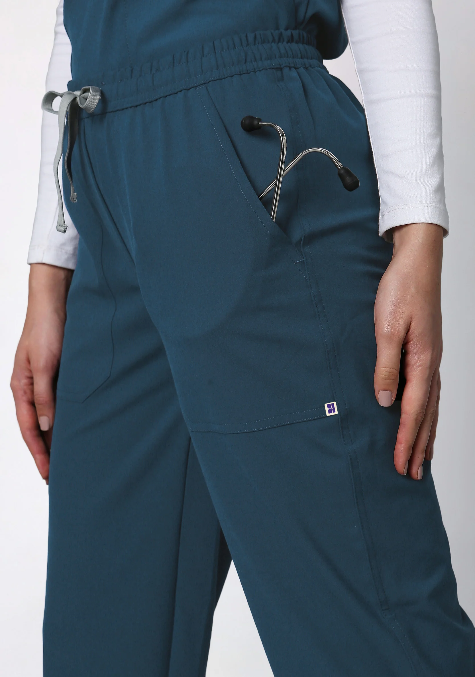 ecoflex™ Women's V-Neck (Forest Green) Scrub - Image 6